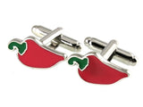 Sunnylink Men's Chillies Cuff Links Pink Green M3083 19mm