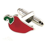 Sunnylink Men's Chillies Cuff Links Pink Green M3083 19mm