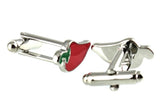 Sunnylink Men's Chillies Cuff Links Pink Green M3083 19mm