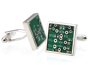 Sunnylink Green Circuit Board Cufflinks M3862 17mm