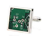 Sunnylink Green Circuit Board Cufflinks M3862 17mm