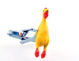 Sunnylink Duck Red Yellow Cuff Links for Shirt