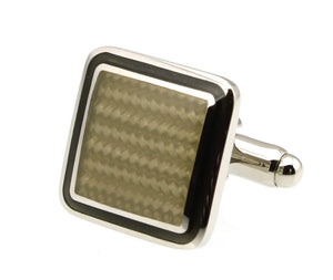 Sunnylink Men's Gray Enamel Cuff Links M4148