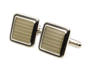 Sunnylink Men's Gray Enamel Cuff Links M4148