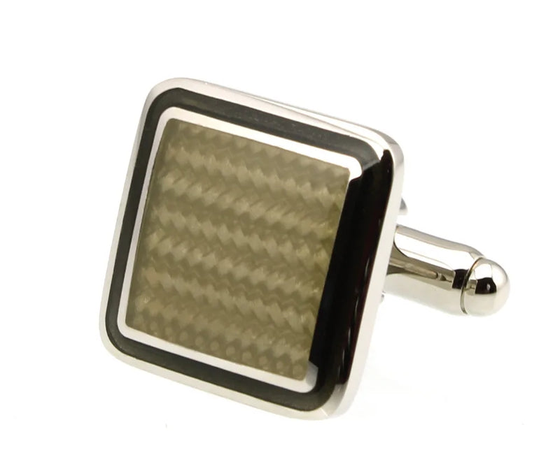 Sunnylink Men's Gray Enamel Cuff Links M4148