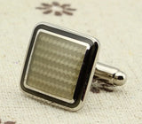 Sunnylink Men's Gray Enamel Cuff Links M4148