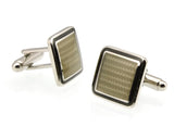 Sunnylink Men's Gray Enamel Cuff Links M4148