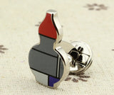 Sunnylink Men's Gray Cucurbit Cufflinks Nickel Enamel Shirt M4149