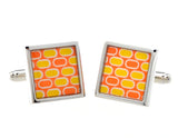 Sunnylink Men's Orange Yellow Cuff Links for Shirt