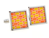 Sunnylink Men's Orange Yellow Cuff Links for Shirt