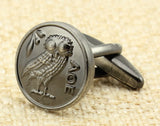 Sunnylink Owl Round Cufflinks for shirt M3775 16mm
