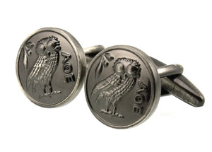 Sunnylink Owl Round Cufflinks for shirt M3775 16mm