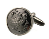 Sunnylink Owl Round Cufflinks for shirt M3775 16mm