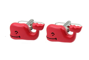 Sunnylink Men's Pink Whale Cuff Links M4312