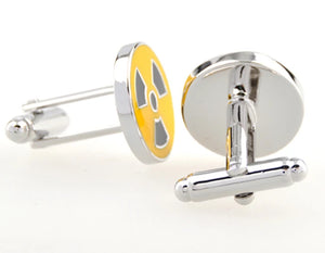 Sunnylink Yellow Propeller Fans Cuff Links for Shirt J1257