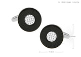 Sunnylink Silver Round Cufflinks for Shirt