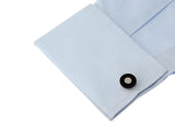 Sunnylink Silver Round Cufflinks for Shirt