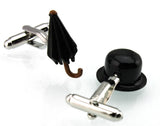 Sunnylink Men's Umbrella Top Hat Cufflinks for Shirt M3678