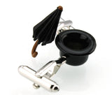 Sunnylink Men's Umbrella Top Hat Cufflinks for Shirt M3678