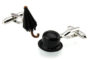 Sunnylink Men's Umbrella Top Hat Cufflinks for Shirt M3678