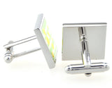 Sunnylink Men's Yellow Green Cuff Links J1220