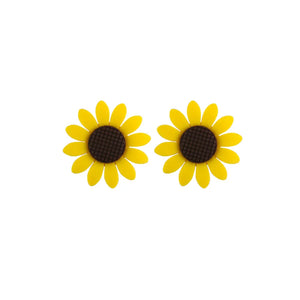 10 Pcs Sunflower Silicone Beads Charms DIY Bracelet Pacifier Chain Pendant