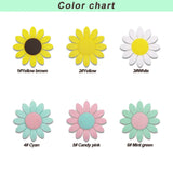 10 Pcs Sunflower Silicone Beads Charms DIY Bracelet Pacifier Chain Pendant