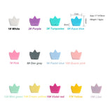 100pcs Silicone Beads For Jewelry Making Mini Crown Teether DIY Pacifier Chain