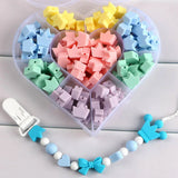 100pcs Silicone Beads For Jewelry Making Mini Crown Teether DIY Pacifier Chain