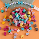 100pcs Silicone Beads For Jewelry Making Mini Crown Teether DIY Pacifier Chain