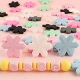 10Pcs Baby Silicone Snowflake Beads DIY Teether Jewelry Accessories