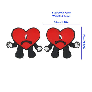 10pcs Baby Silicone Beads Heart Guitar for DIY Pacifier Chain Necklace