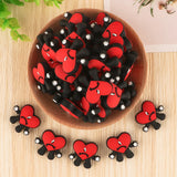 10pcs Baby Silicone Beads Heart Guitar for DIY Pacifier Chain Necklace