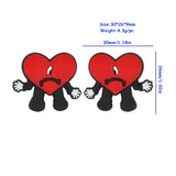 10pcs Baby Silicone Beads Heart Guitar for DIY Pacifier Chain Necklace