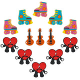 10pcs Baby Silicone Beads Heart Guitar for DIY Pacifier Chain Necklace