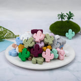 10pcs Little Cactus Silicone Beads Jewelry Making BPA Free DIY Pendant