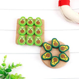 Sunrony 10pcs Avocado Silicone Beads for DIY Baby Jewelry Making