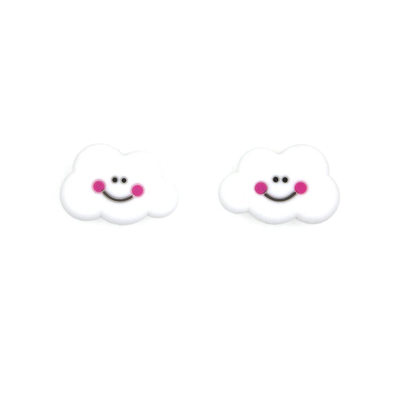 10pcs Clouds Silicone Beads Jewelry Making DIY Necklace Food Baby Toys