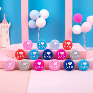 10pcs Silicone Beads Round Jewelry Making DIY Pacifier Clips Baby Toys