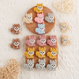 10pcs Mini Squirrel Silicone Beads for DIY Jewelry Making