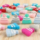 10pcs Silicone Beads Baby Food Nursing Chewing Cartoon Hat Puzzle DIY