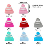 10pcs Silicone Beads Baby Food Nursing Chewing Cartoon Hat Puzzle DIY