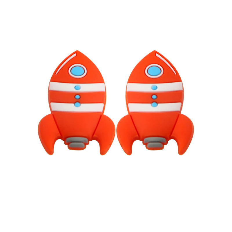 10pcs Silicone Bead Rocket Shape BPA DIY Jewelry Accessories