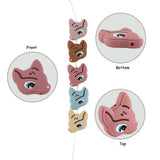Sunrony 10pcs Mini Deer Head Silicone Beads for Jewelry Making