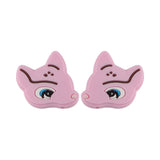 Sunrony 10pcs Mini Deer Head Silicone Beads for Jewelry Making