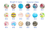 20Pcs Leopard Silicone Beads 15MM DIY Pacifier Chain Bracelet Necklace