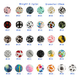 20Pcs 15MM Leopard Silicone Print Beads DIY Pacifier Chain Bracelet Necklace