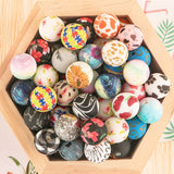 20Pcs 15MM Leopard Silicone Print Beads DIY Pacifier Chain Bracelet Necklace