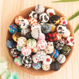 20Pcs 15MM Leopard Silicone Print Beads DIY Pacifier Chain Bracelet Necklace