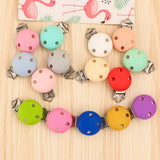 Sunrony 3/5pcs Baby Silicone Clips Round Shape DIY Pacifier Chain Nipple Holder